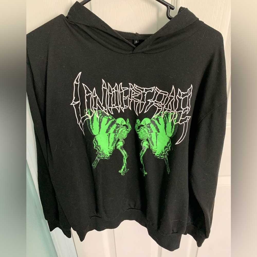 Thin Black Gothic Hoodie